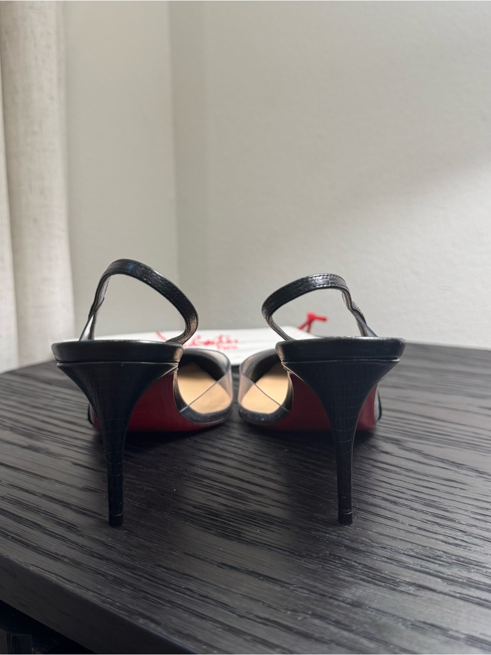 Christian Louboutin Optisexy 70 Slingback Pumps Black 37 - Picture 6 of 8